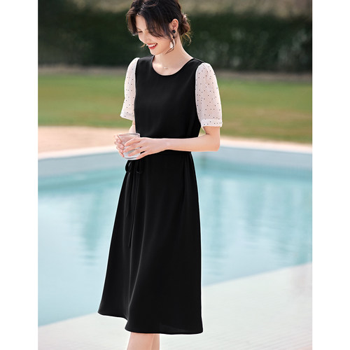 XWI/欣未泡泡袖连衣裙女夏季