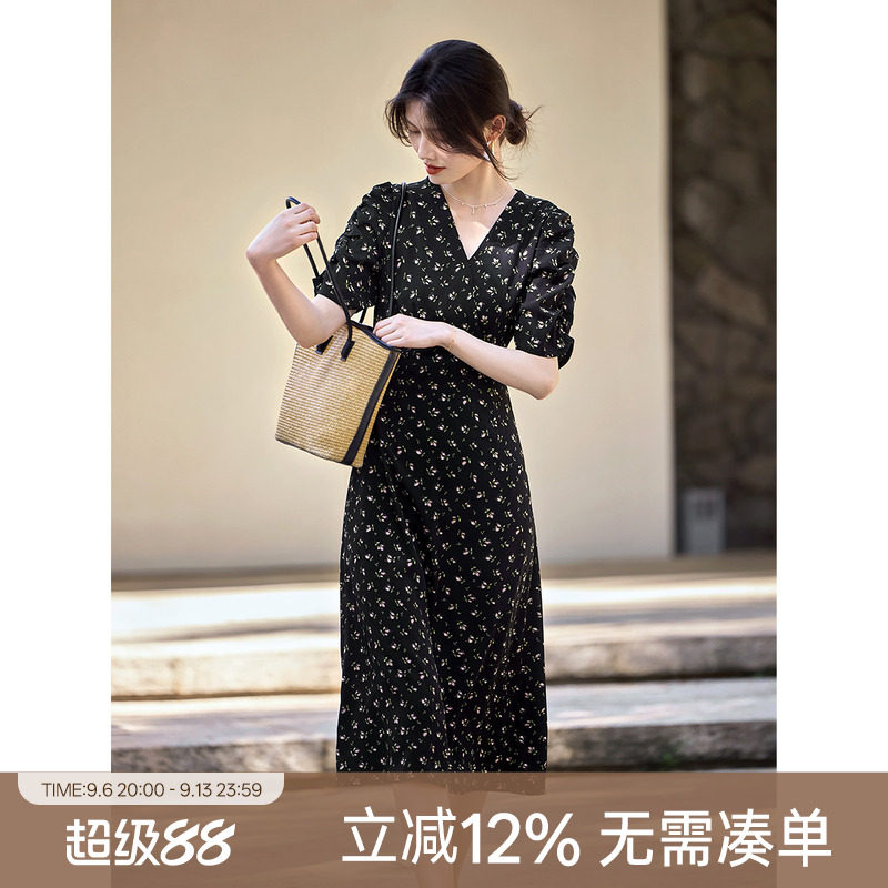 XWI/欣未法式优雅茶歇连衣裙女夏图片