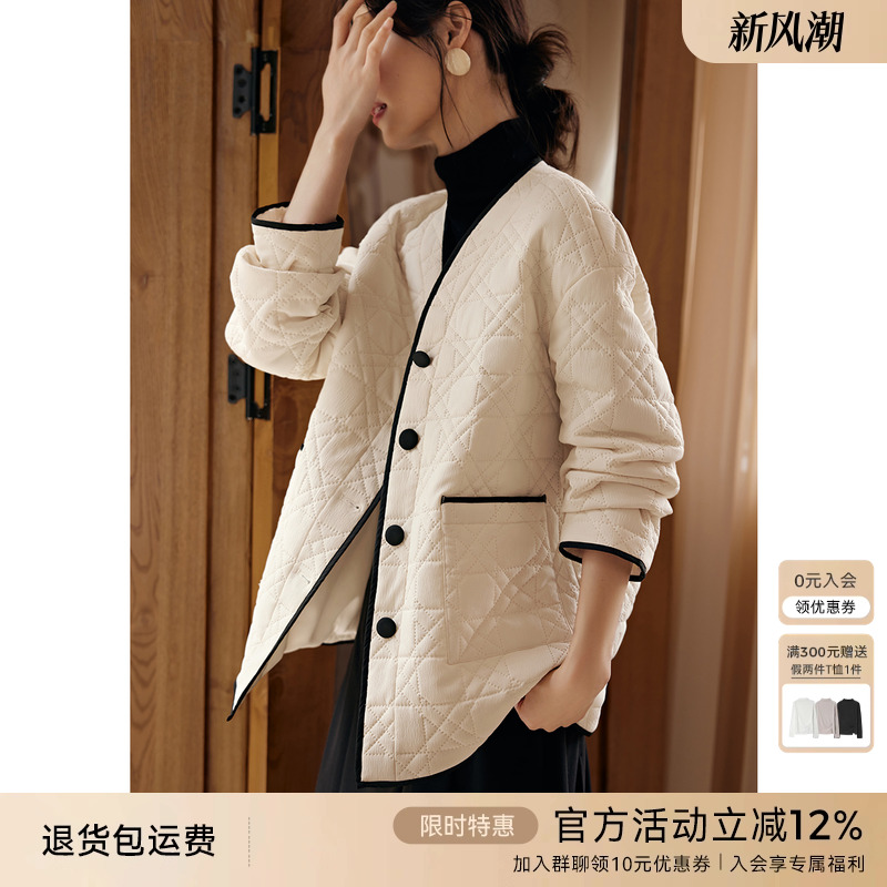 XWI/欣未撞色轻薄简约棉衣