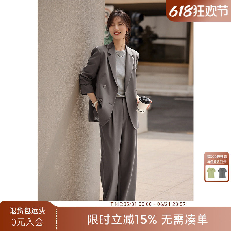 XWI欣未轻职场通勤百搭西装外套女春季宽松设计感一整套入春穿搭