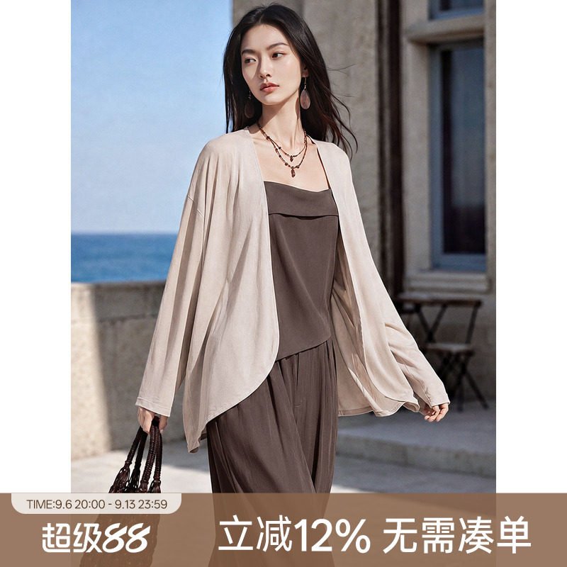 XWI欣未含亚麻莱赛尔三件套女士图片