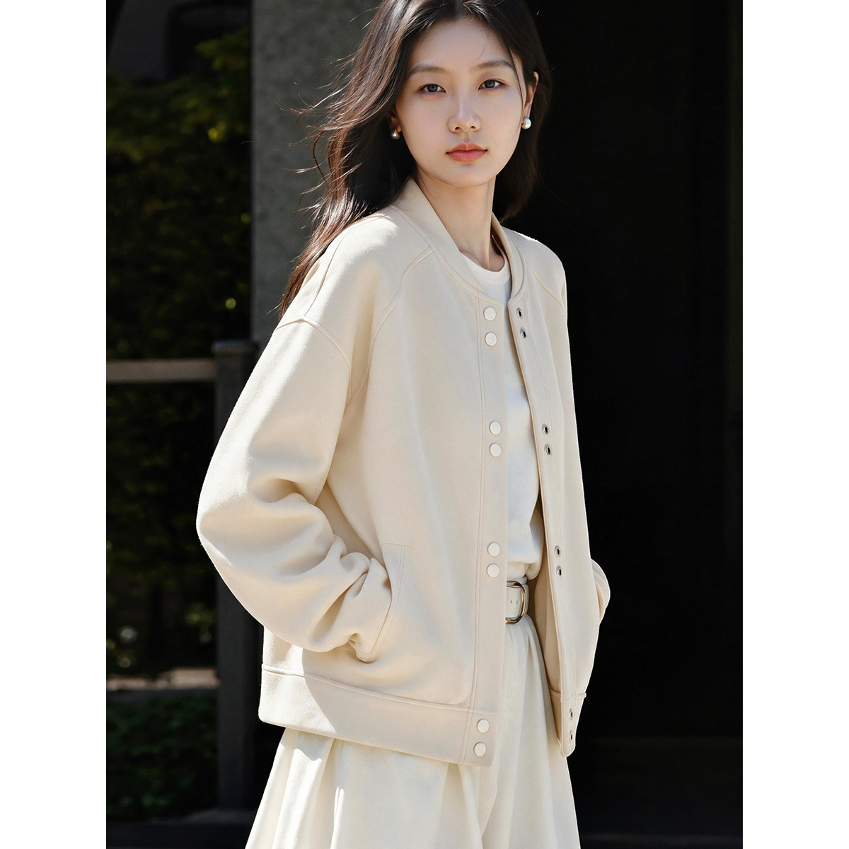 XWI欣未棒球服外套女2026秋季新款美式休闲通勤美式短款夹克上衣