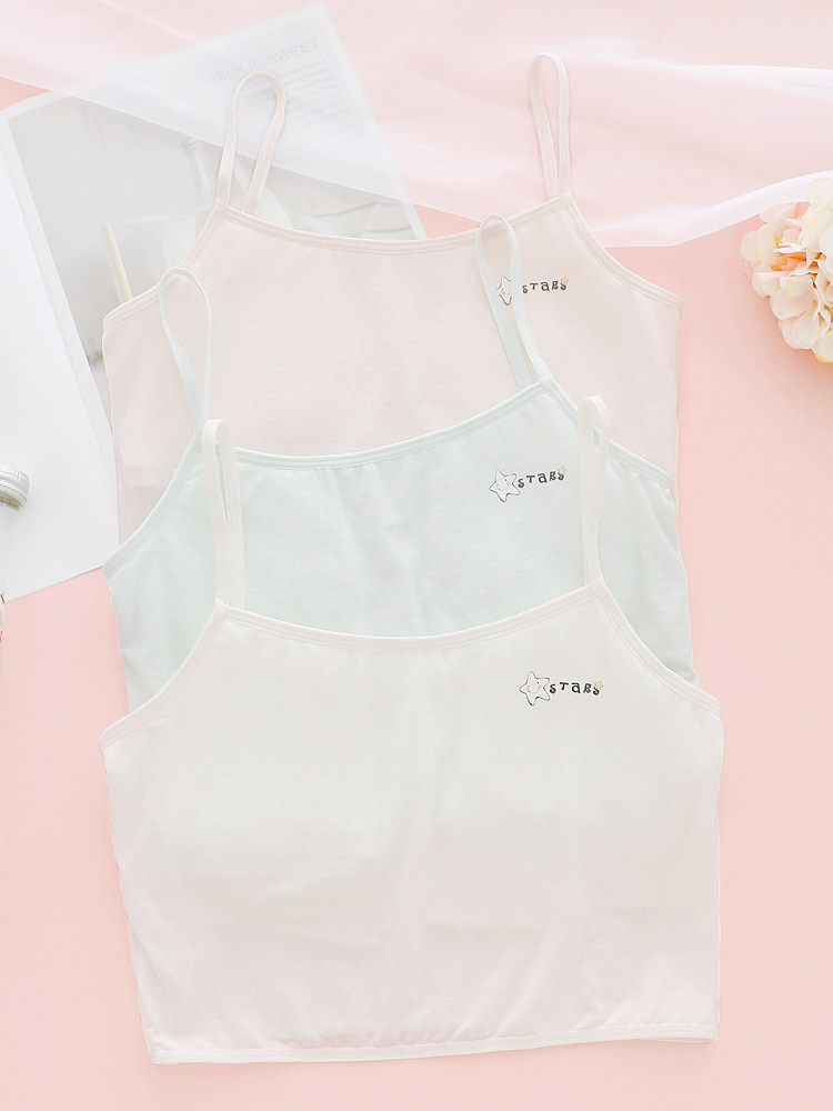 여아 속옷 개발 기간 작은 조끼 8-10 세 초등학생 1 단계 속옷 어린이 소녀 브래지어 12 여름