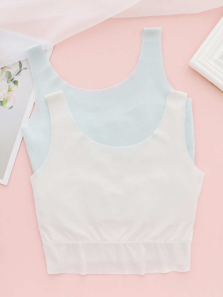 BAILING BAILI 여아 초박형 발달 속옷 모달 얇은 성장 조끼 초등학생을위한 아동용 브래지어