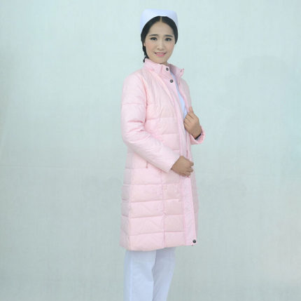 护士羽绒服棉衣医护棉衣值夜班中长款棉袄长款羽绒服加厚冬装棉服
