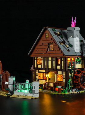 Yeabricks兼容21341女巫也疯狂桑德森姐妹小屋LED灯饰 积木灯饰