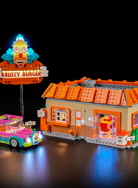 YEABRICKS适用乐高10352辛普森一家:库斯提汉堡店LED积木玩具灯饰