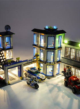 YEABRICKS适用乐高60141 城市系列警察总局 灯组 LED灯光灯具灯饰