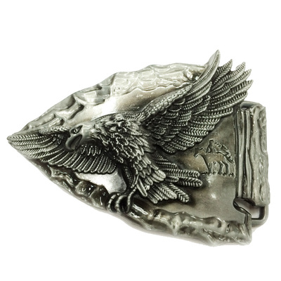 箭形老鹰美国西部牛仔风格皮带扣腰皮带平滑扣cowboy belt buckle