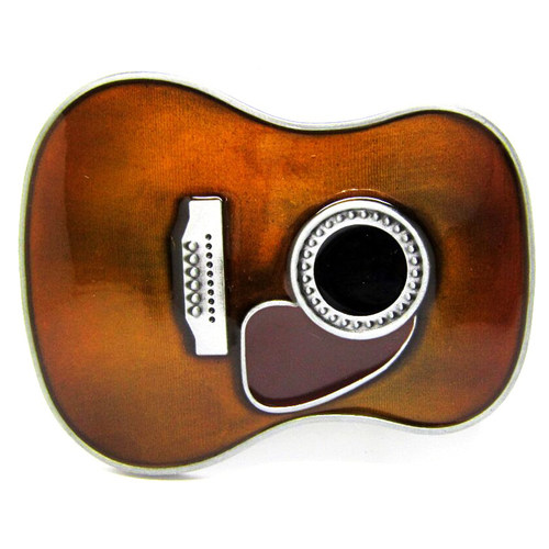 英语吉他美国西部牛仔风格皮带扣腰皮带平滑扣music belt buckle