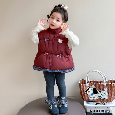女童棉马甲秋冬2025新款