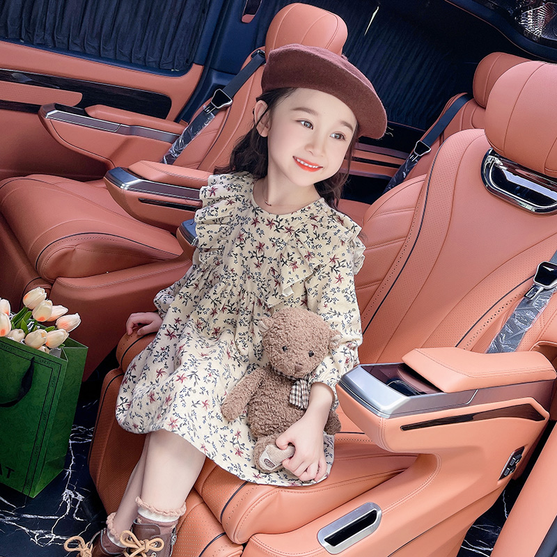 女童花田连衣裙春秋款2026新款儿童洋气女孩宝宝春季春装裙子森系