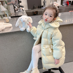 女童冬季羽绒服2025新款儿童棉服小女孩加厚中长款外套女宝宝冬装