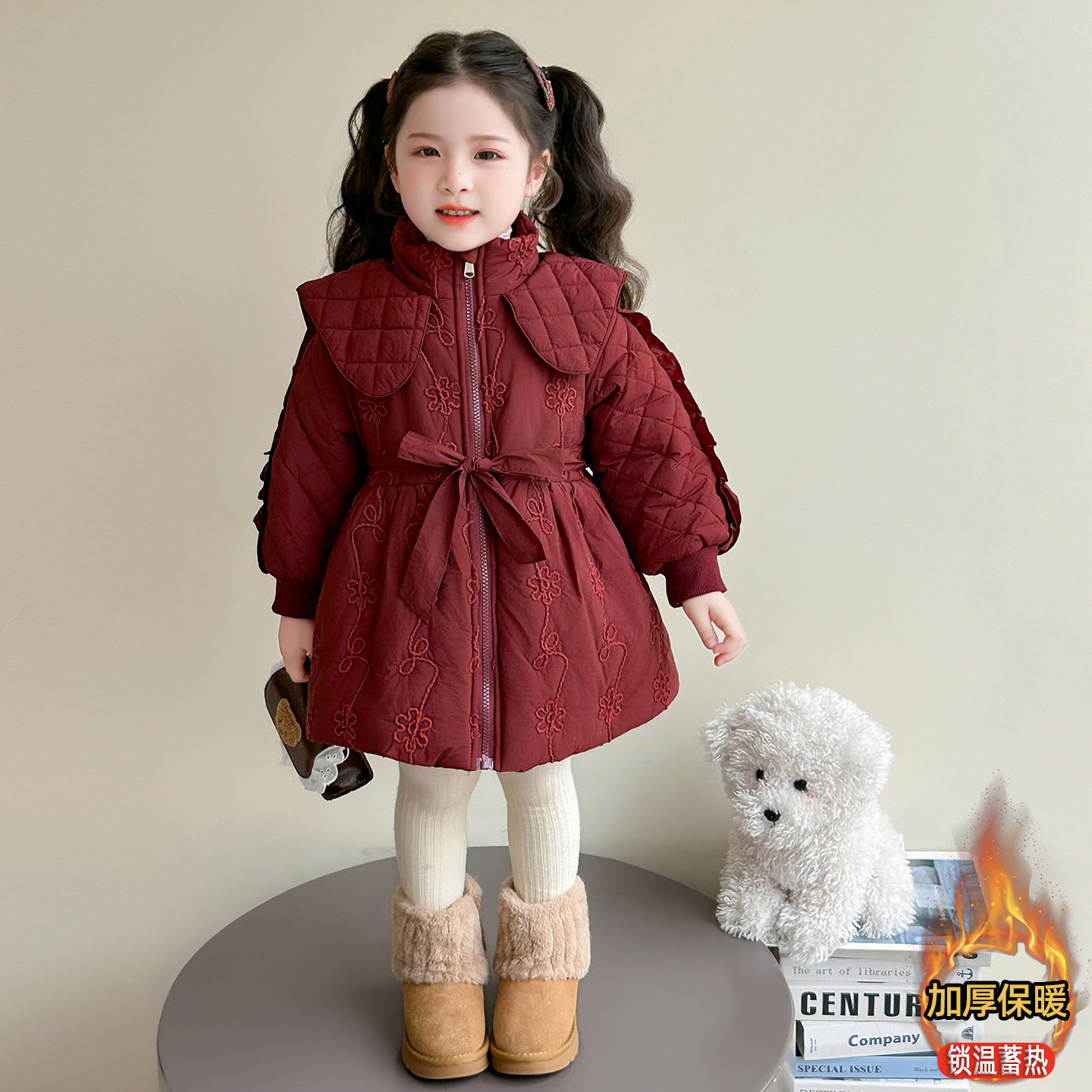 女童加厚夹棉外套秋冬款2025新款儿童洋气女宝宝轻薄棉服上衣棉衣,童装/婴儿装/亲子装,普通外套,淘宝优惠券,粉丝福利购,淘宝优惠卷
