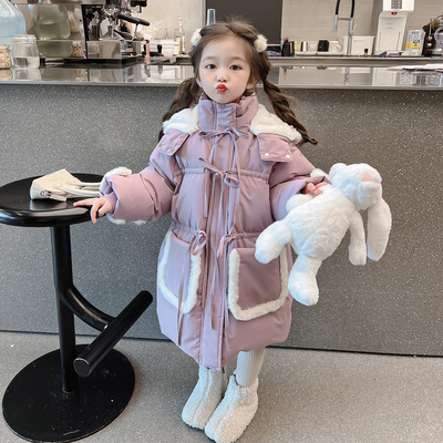 儿童女童羽绒服长款棉服女款宝宝女孩外套秋冬款2025新款洋气冬季