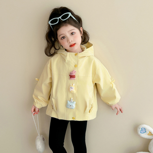 女童春季外套玩偶加厚儿童夹棉加绒薄棉加棉春秋冬季女宝宝早春装