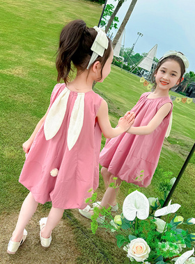 女童夏季连衣裙2026新款儿童小女孩公主裙女宝宝薄款花苞夏装裙子