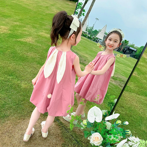 女童夏季连衣裙2026新款儿童小女孩公主裙女宝宝薄款花苞夏装裙子