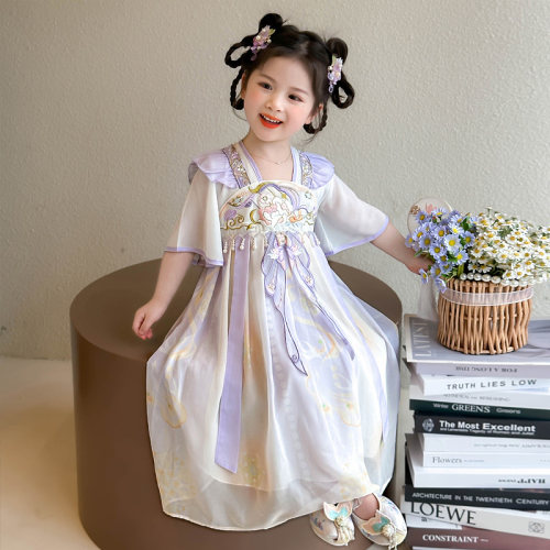 女童汉服裙子夏款2026新款儿童公主裙女孩宝宝国风夏季夏装连衣裙