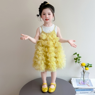 女童夏季连衣裙套装2026新款洋气裙子儿童装女宝宝夏装超好看薄款
