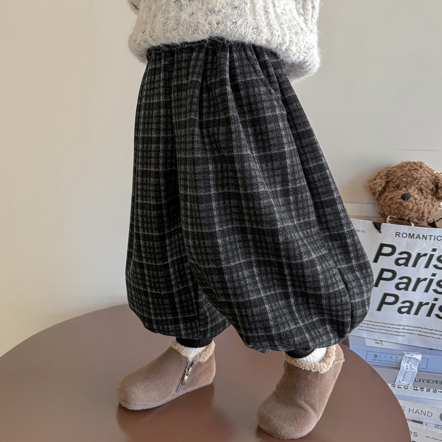 女童加绒裤子秋冬装2025新款一体绒加厚外穿女宝宝儿童咖格休闲裤,童装/婴儿装/亲子装,裤子,淘宝优惠券,粉丝福利购,淘宝优惠卷