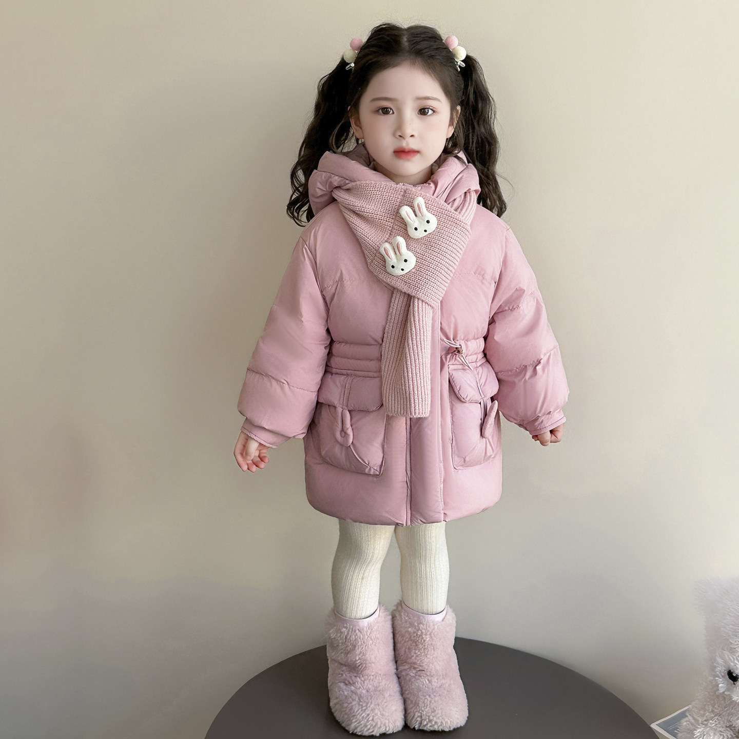 女童羽绒服2025新款冬季儿童秋冬装加厚女宝宝羽绒外套中长款兔子,童装/婴儿装/亲子装,羽绒服,淘宝优惠券,粉丝福利购,淘宝优惠卷