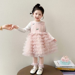 女童春秋款裙子春装2026新款儿童洋气春季连衣裙套装女宝宝公主裙