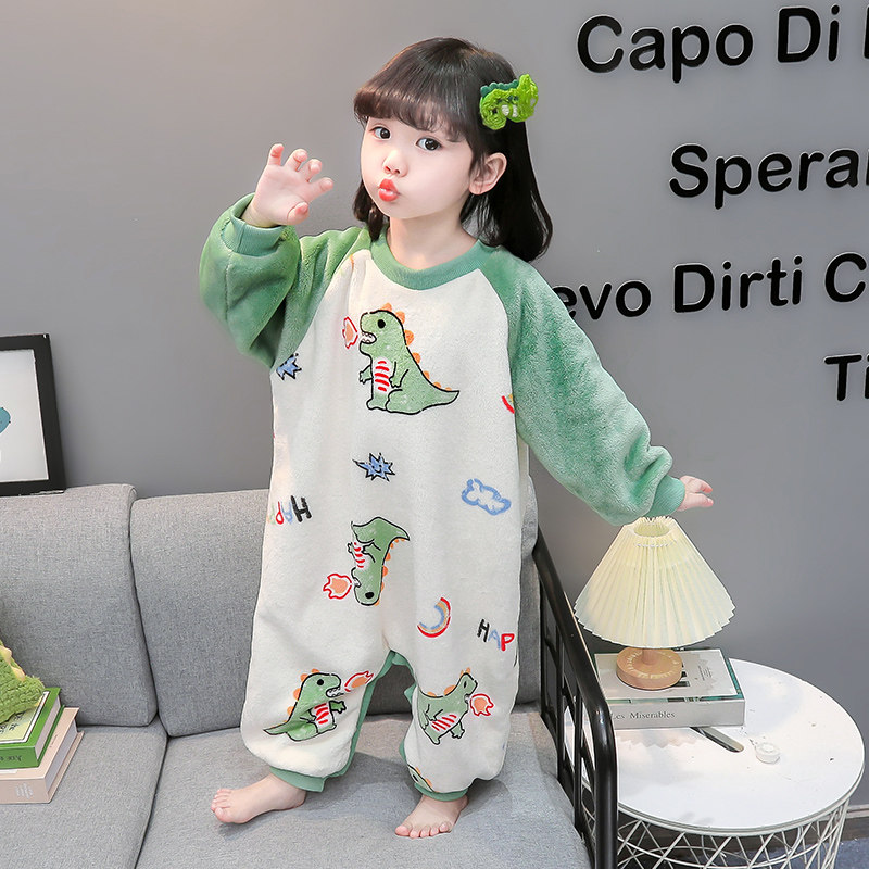儿童连体睡衣秋冬季女童珊瑚绒婴儿宝宝睡袋加厚法兰绒家居服爬服,童装/婴儿装/亲子装,家居服连体衣,淘宝优惠券,粉丝福利购,淘宝优惠卷