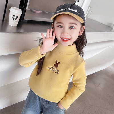 女童打底衫秋冬季加绒加厚