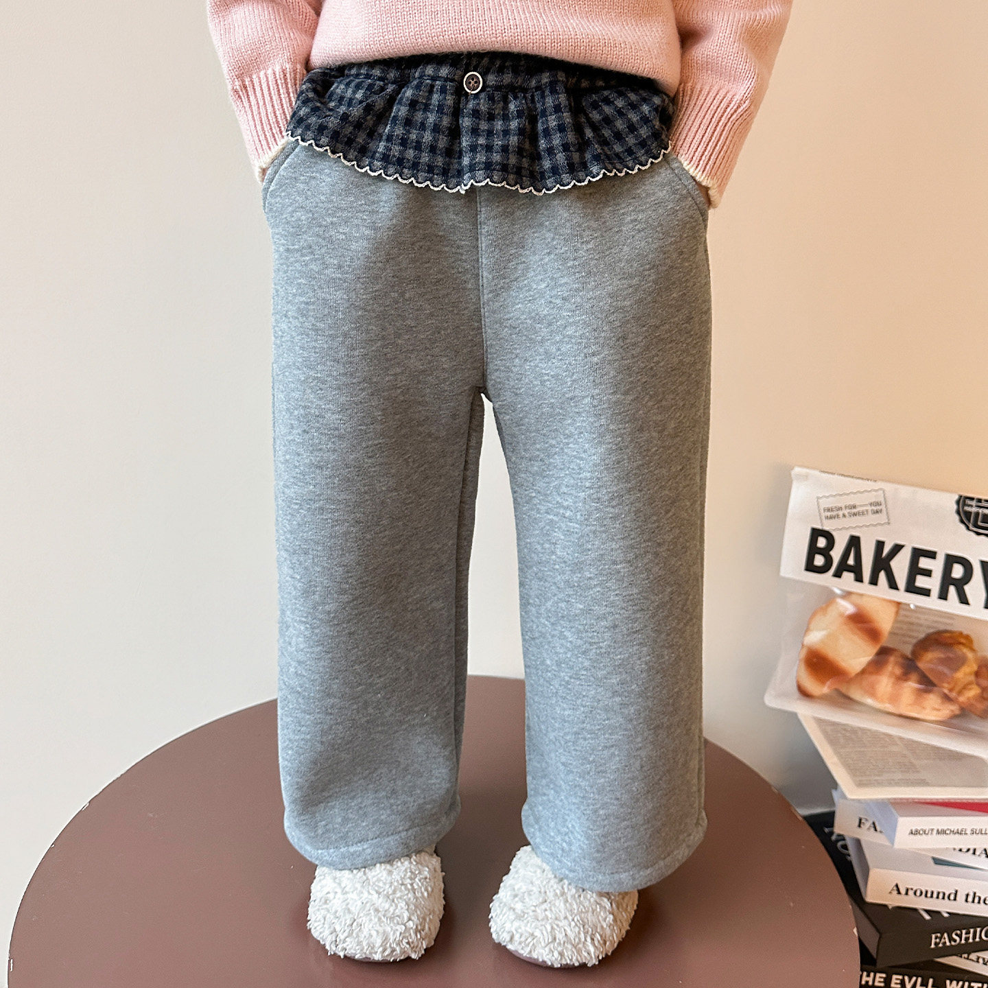 女童加绒阔腿裤子2025新款秋冬季洋气儿童女宝宝冬装一体绒直筒裤,童装/婴儿装/亲子装,裤子,淘宝优惠券,粉丝福利购,淘宝优惠卷