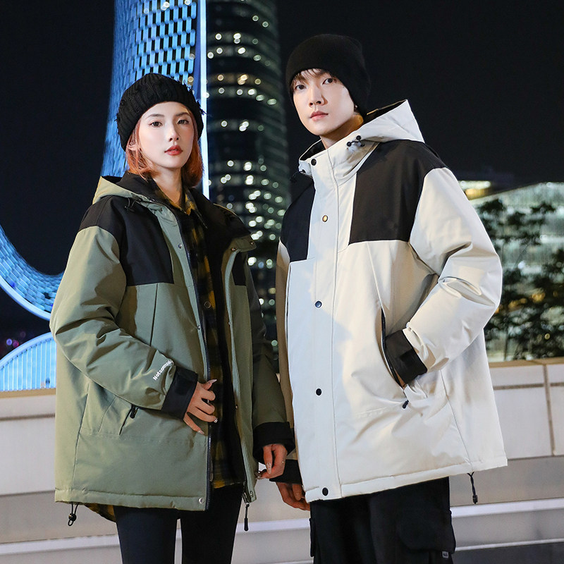 冬季防风保暖连帽棉服白鸭绒外套羽绒服男女同款B247-2582-p130,男装羽绒服,电商B247