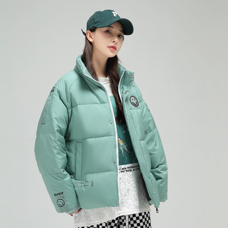 冬季保暖标白鸭绒连帽外套羽绒服情侣款笑脸款B247-239-p125,男装羽绒服,电商B247