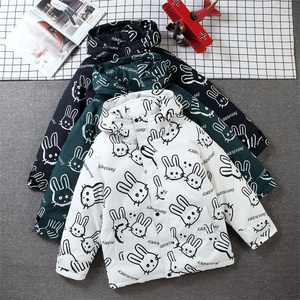 冬季防风保暖标白鸭绒连帽外套满印羽绒服情侣款B247-235-p125图片