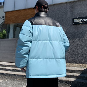 2022冬季外套短羽绒服暖白鸭绒男装潮牌皮面DS-B247-MY21-P145图片