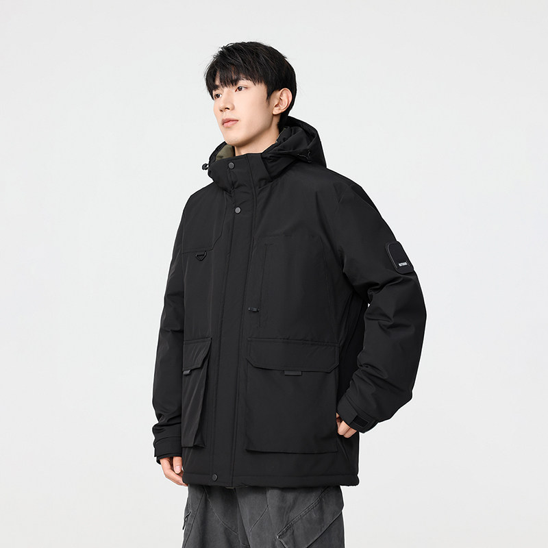 冬季暖标防风防寒白鸭绒连帽外套羽绒服情侣款B247-5322-p325,男装羽绒服,电商B247