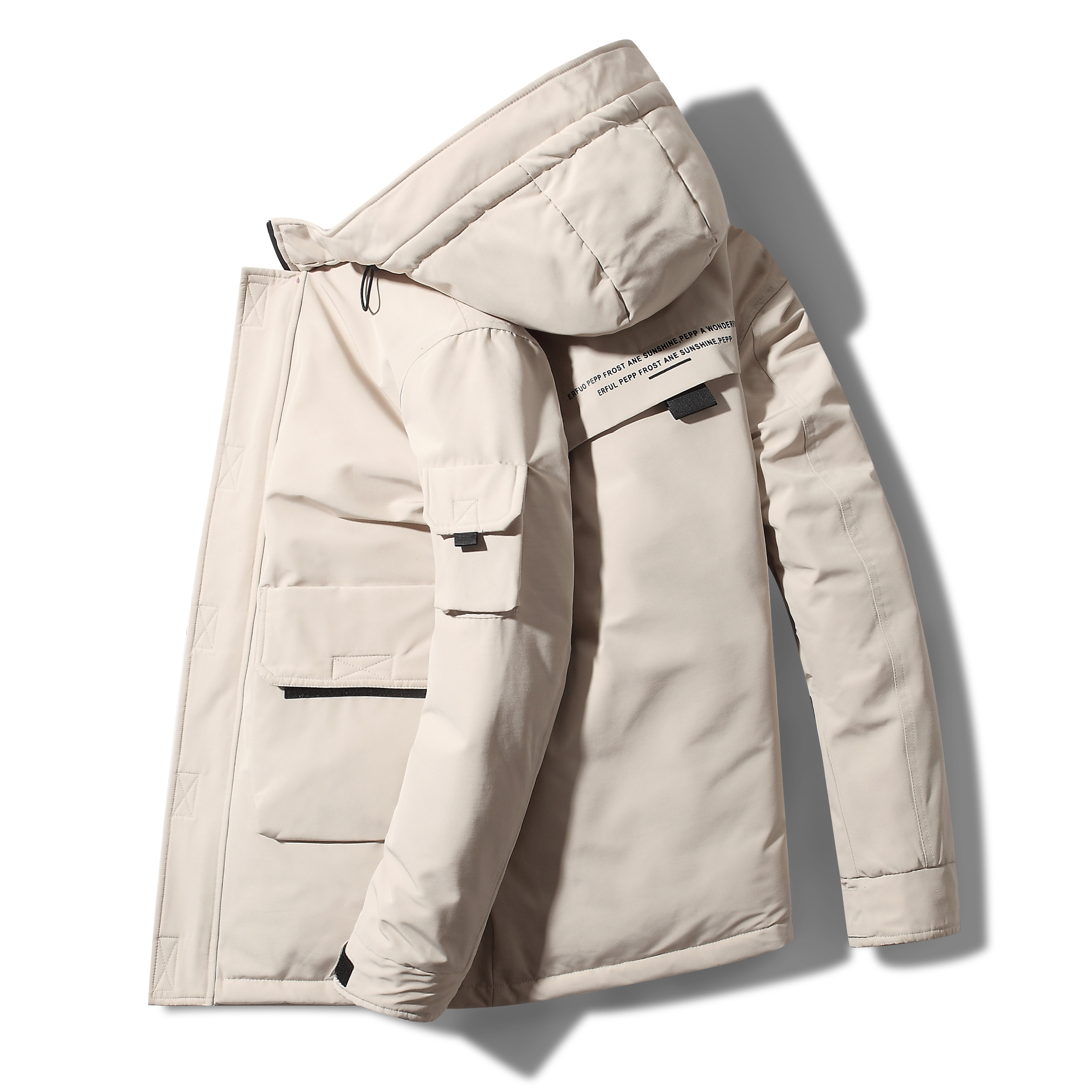 2020电商B247冬季新款男士羽绒服中长款户外连帽抗寒潮MY059-P110图片