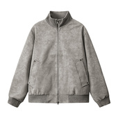 2851 潮牌铆钉设计感立领扎染皮夹克日常休闲外套情侣装 B247 P90