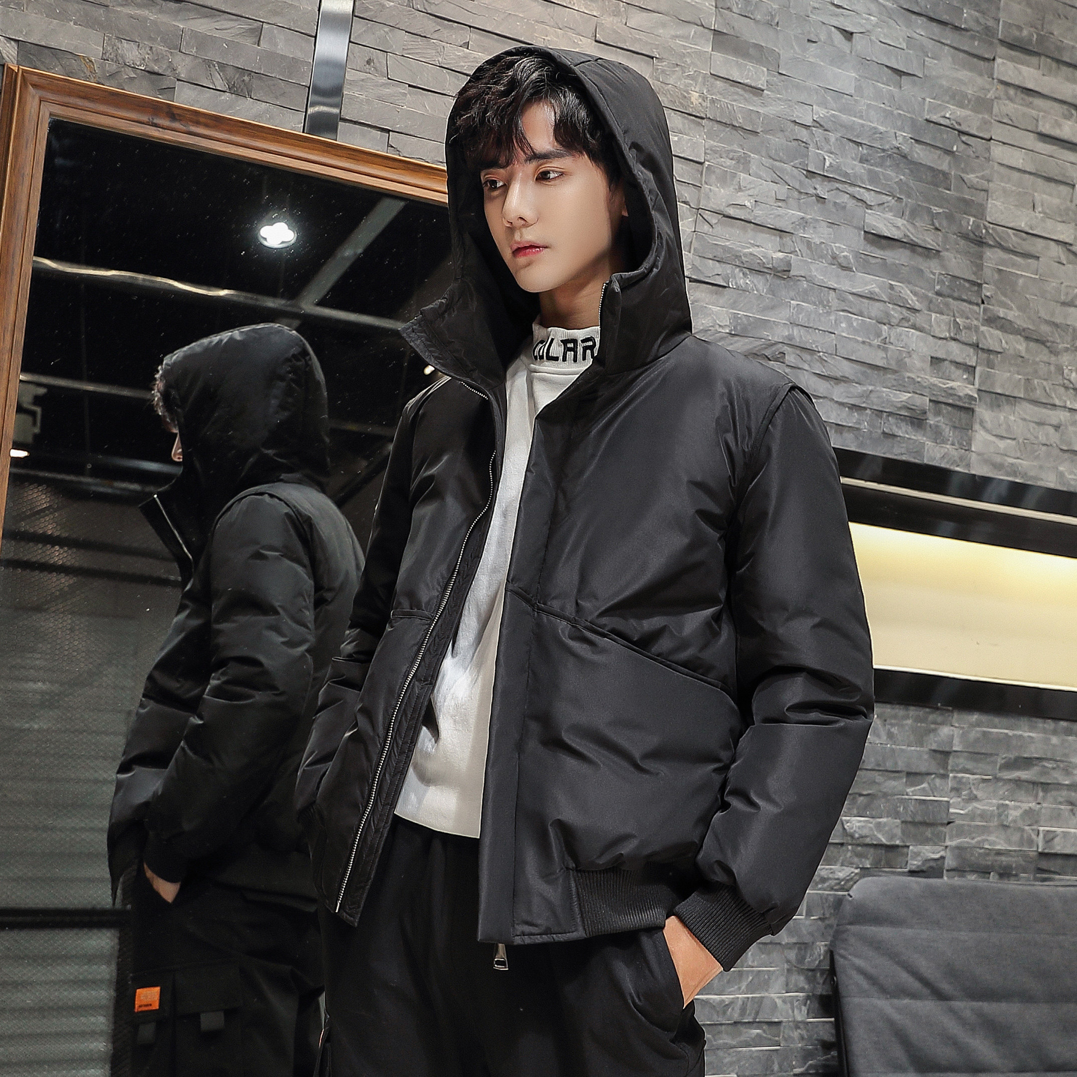 2020电商B247冬季新款羽绒服男舒适加厚韩版休闲短款7804-P90,男装羽绒服,电商B247