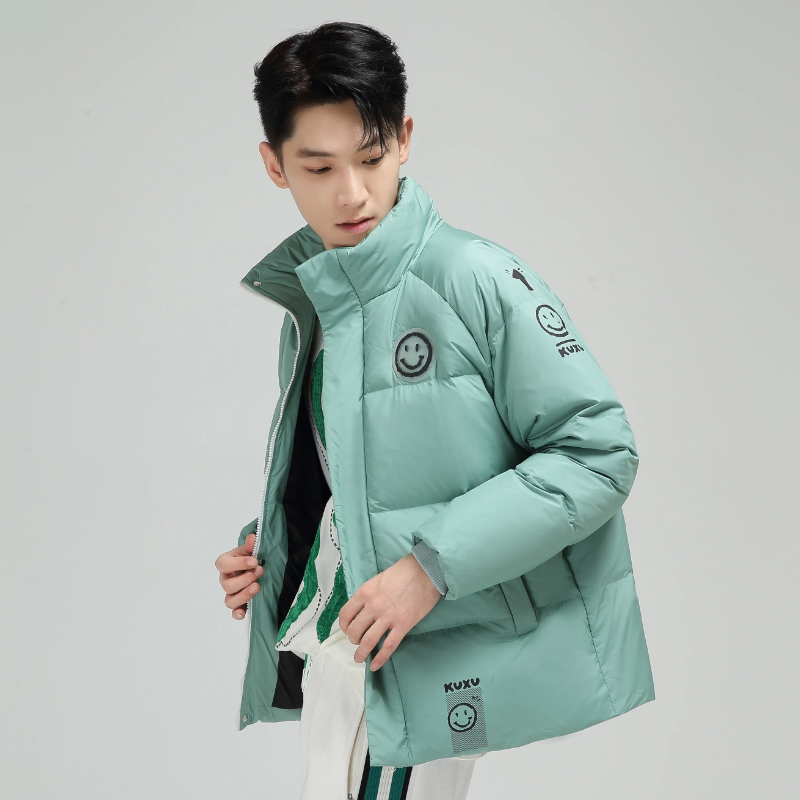 冬季保暖标白鸭绒连帽外套羽绒服情侣款笑脸款B247-239-p125,男装羽绒服,电商B247