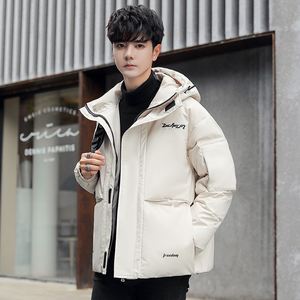 2022冬季新款纯色羽绒服加厚保暖连帽外套男装DS-B247-7067-P150图片