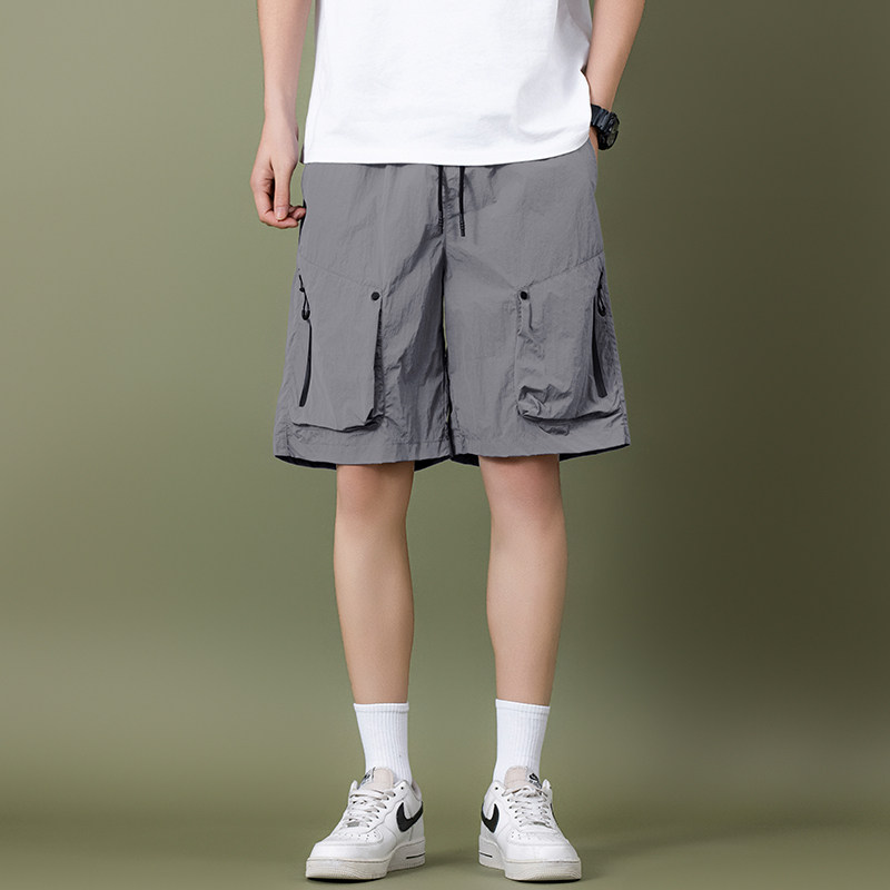 美式高街潮牌男女同款宽松休闲百搭纯色休闲短裤潮B247-K745-p39,男装牛仔裤,电商B247