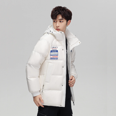 冬季防风保暖国标白鸭绒连帽外套羽绒服情侣款 有标B247-238-p145