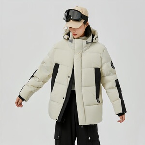 冬季保暖标白鸭绒连帽外套羽绒服情侣款潮B247-2688-p175图片