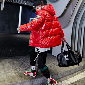 2020电商B247冬季新款国潮亮面羽绒服短款加厚抗寒潮流男915-P240图片
