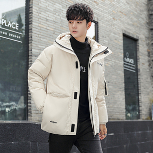 2022冬季新款纯色羽绒服加厚保暖连帽外套男装DS-B247-7067-P150图片