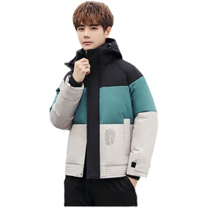 2021电商B247冬季新款保暖白鸭绒羽绒服拼色流行工装MY801-P135图片
