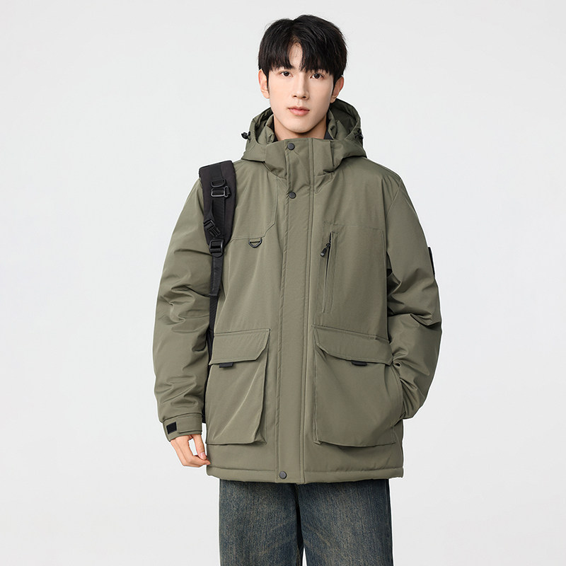 冬季暖标防风防寒白鸭绒连帽外套羽绒服情侣款B247-5322-p325,男装羽绒服,电商B247
