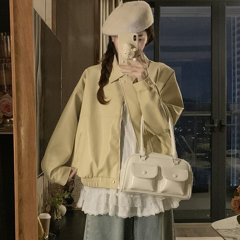 秋冬新品潮牌可爱宽松休闲夹克短外套女B247-15556-p95,女装短外套,电商B247