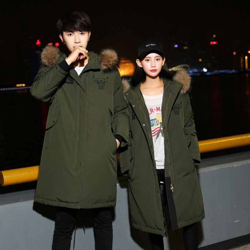 2021电商B247冬季情侣装同款韩版中长款保暖羽绒服潮MY08-P360，男装羽绒服，电商B247