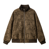 2851 潮牌铆钉设计感立领扎染皮夹克日常休闲外套情侣装 B247 P90